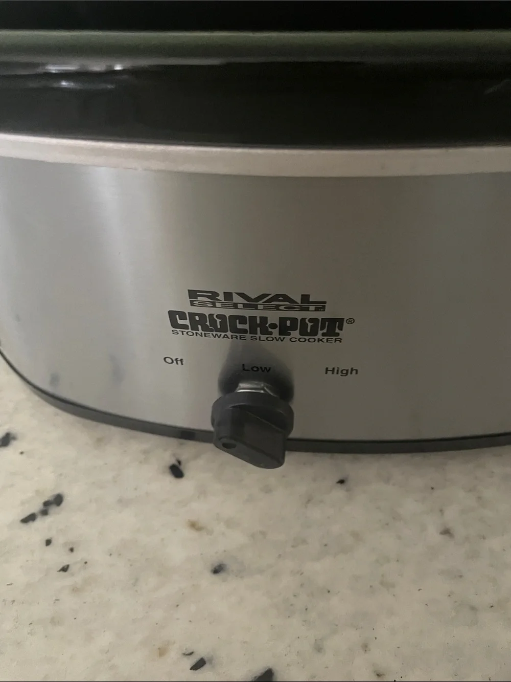 Oval Rival Crock-Pot Stainless Steel Slow Cooker with Glass Lid